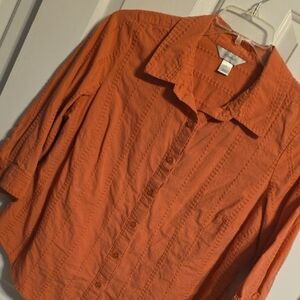 CJ Banks Vibrant Orange Top